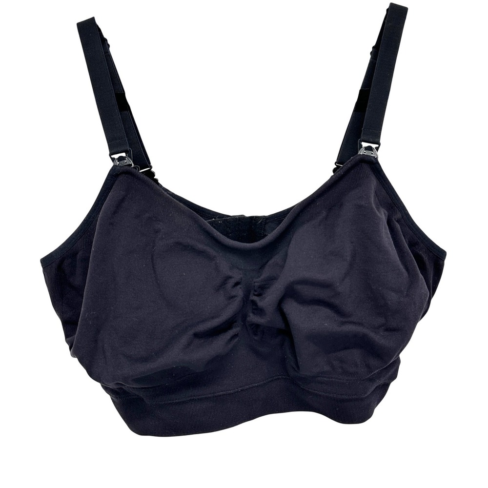 Kindred Bravely Nursing‎ Bra XXL Black Wireless Maternity Lounge Bralette